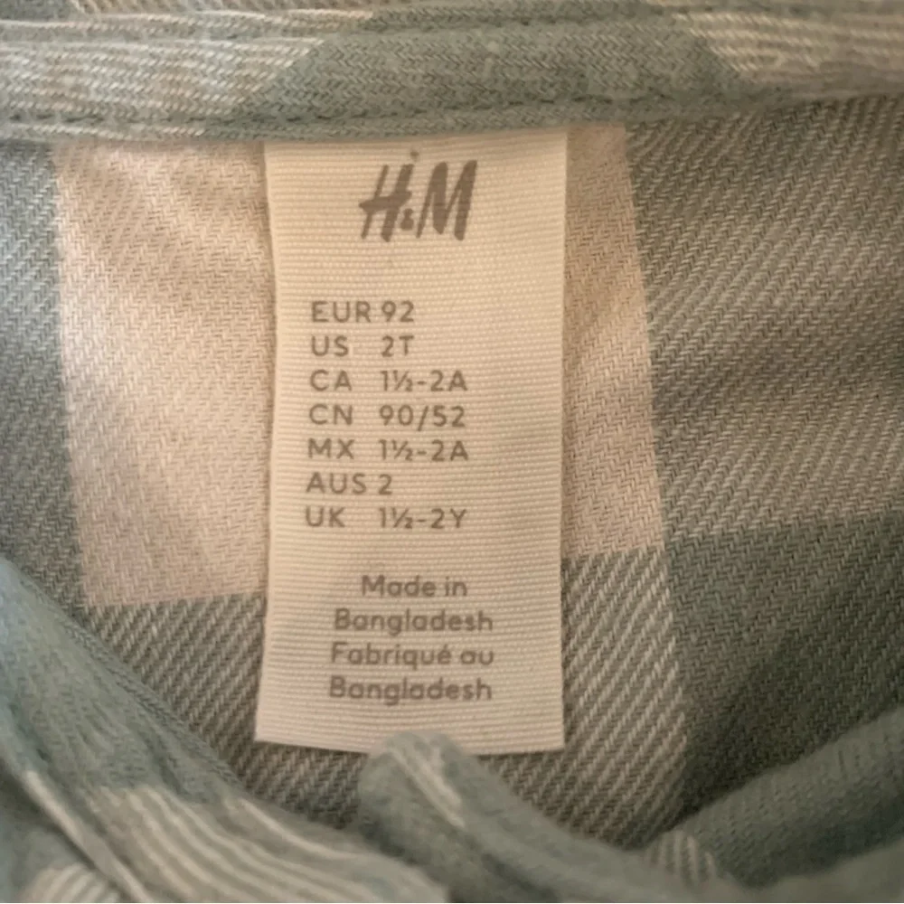 H&M Blue Checkered Shirt